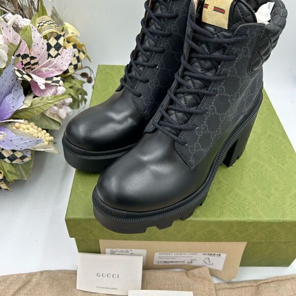 Women’s Gucci GG Supreme Leather boots size 40.5 made in Italy - Picture 10 of 10